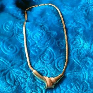 Napier Herringbone Gold & Tan Colored Necklace